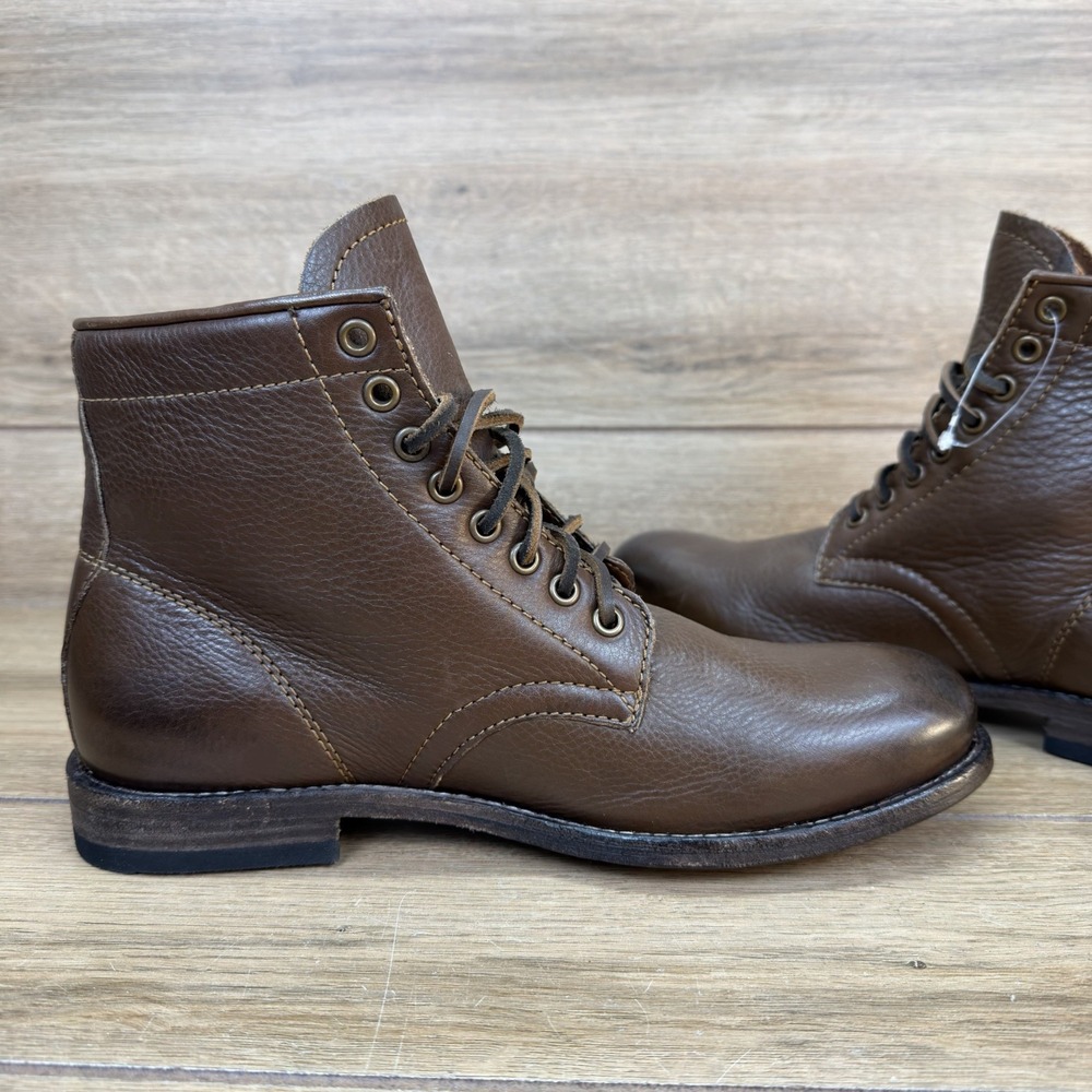 Frye Tyler Flex Lace-Up Vintage Leather Ankle Boots Mens Size 8 Dark Brown‎ NWOB - Picture 7 of 10